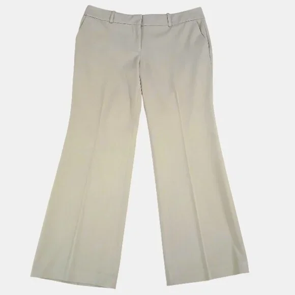 ANN TAYLOR Tan Wide Leg Dress Trousers - Picture 2 of 10